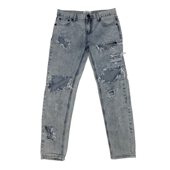 One Teaspoon - Awesome Baggies Distressed Ripped Jenas - Picture 1 of 4